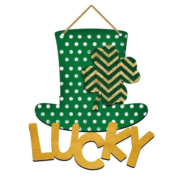 Designocracy Lucky Hat Wooden Ornament 99753O